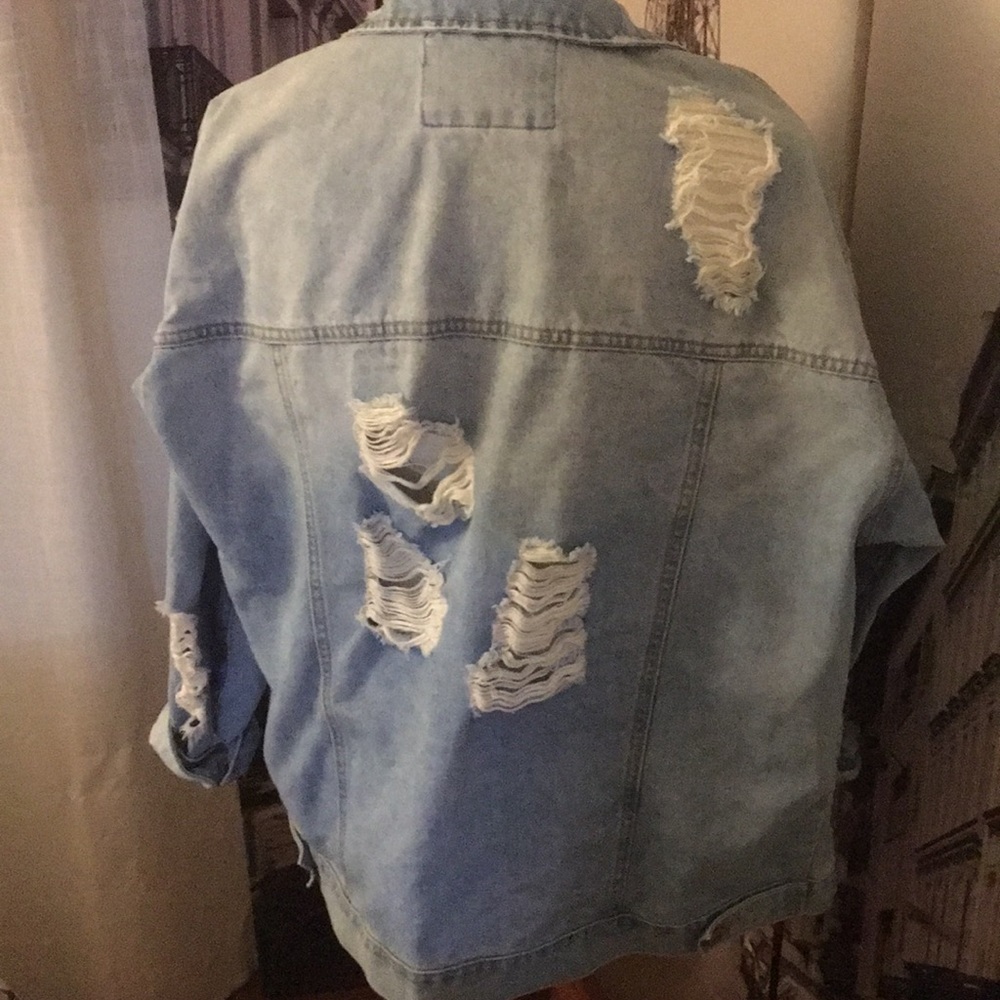 Distressed Jean Jacket - Picture 3 of 6